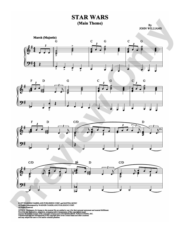 Star Wars (Main Theme) - DSM-PS-0009040 - Piano (Digital Download)