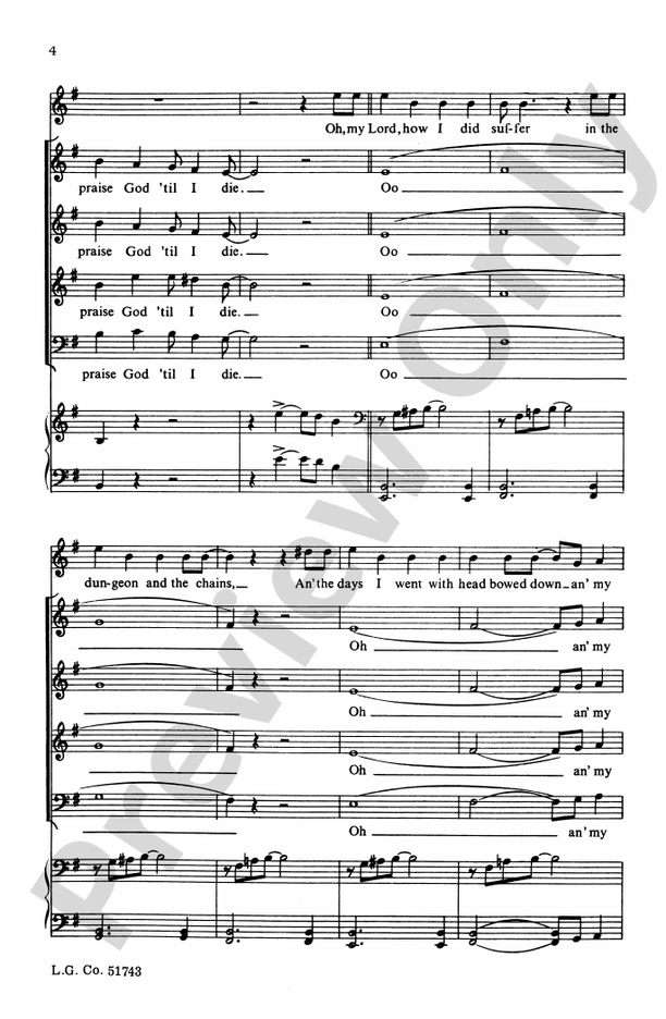Free, My Lord, Free at Las' – SATB Choral Octavo (Digital Download)