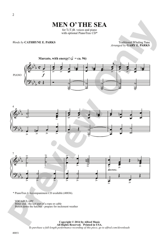 Men o' the Sea – T(T)B Choral Octavo (Digital Download)