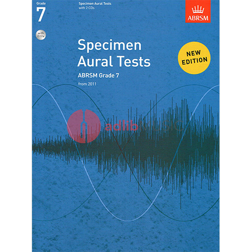 ABRSM Specimen Aural Tests Grade 7 - Text/2 CDs from 2011 ABRSM 9781848492592