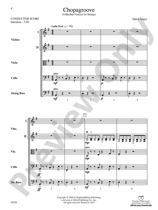 Chopagroove – String Orchestra Conductor Score & Parts (Digital Download)
