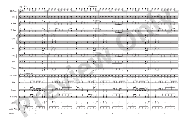 Teenage Dream – Marching Band Conductor Score & Parts (Digital Download)