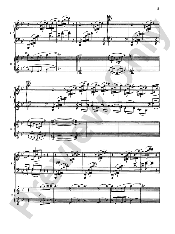 Fantaisie-tableaux (Suite No. 1), Opus 5 - I. Barcarolle - 2 Pianos, 4 Hands (Digital Download)