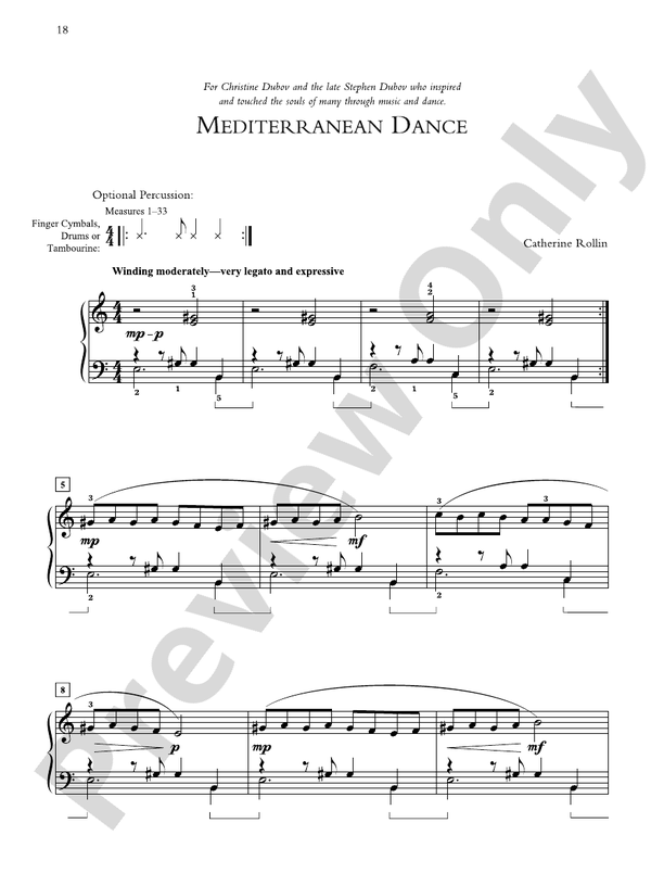 Mediterranean Dance - Piano Solo (Digital Download)