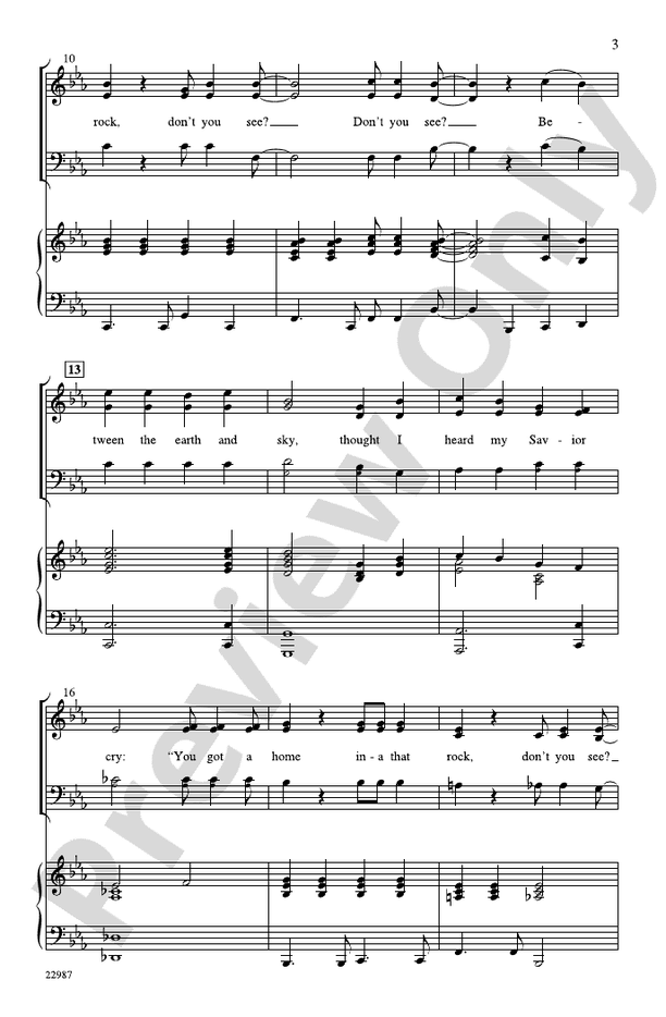 Home in That Rock – SAB Choral Octavo (Digital Download)