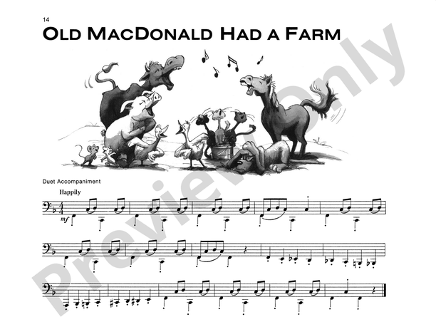 Old MacDonald Had a Farm - Piano Solo with Optional Duet Accompaniments (Digital Download)