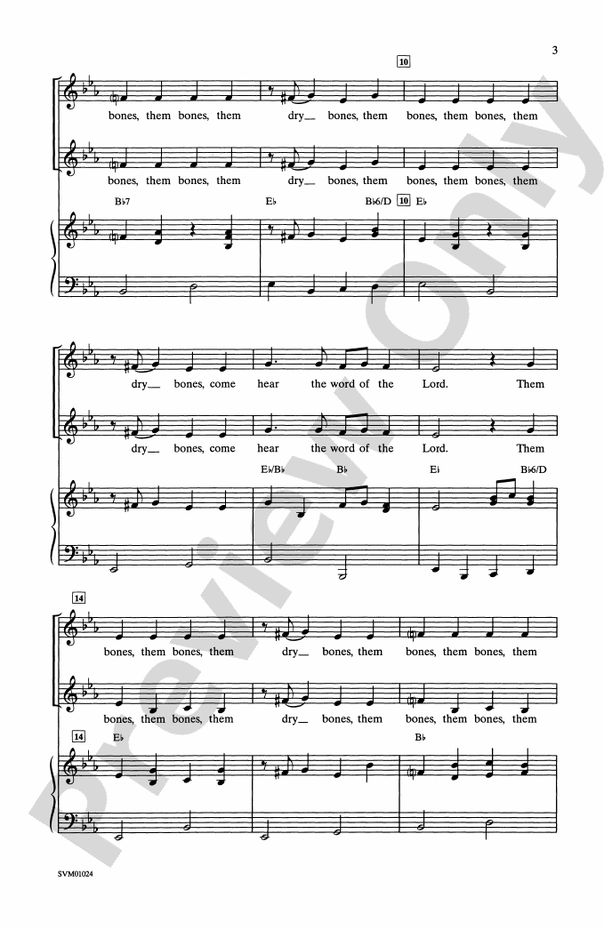 Dry Bones – 2-Part Choral Octavo (Digital Download)