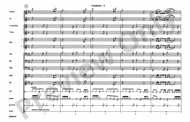 Gonna Fly Now (Theme from Rocky), Arr. Mike Story – Marching Band Conductor Score & Parts (Digital Download)