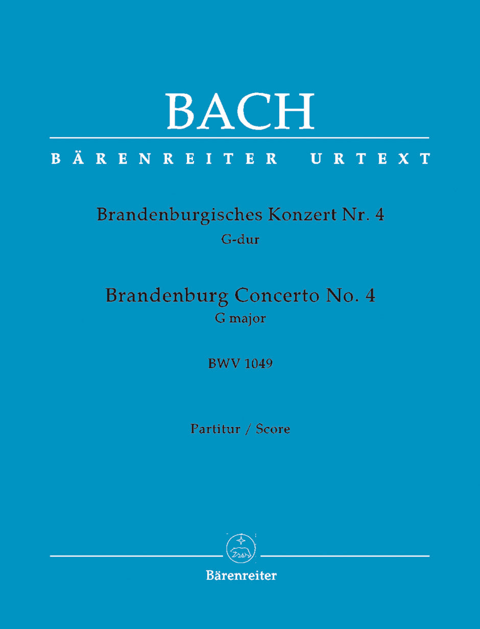 BRANDENBURG CONCERTO NO 4 NEW ED SCORE