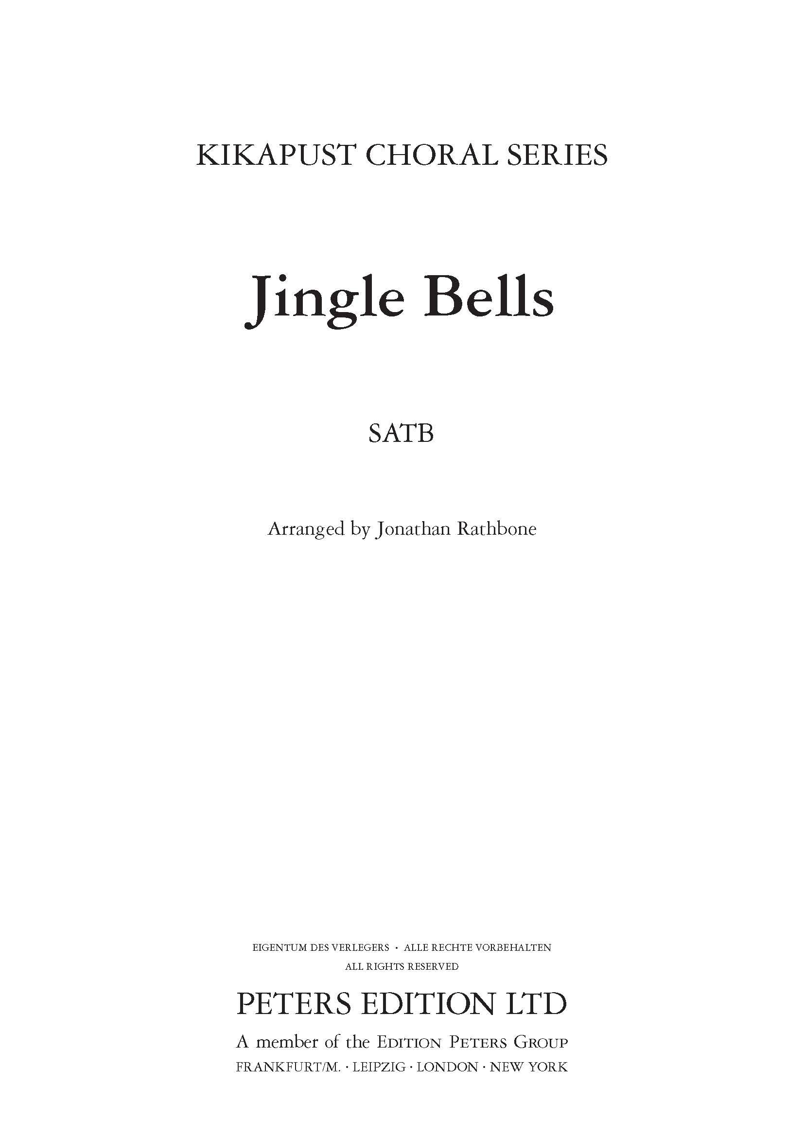 Jingle Bells (EP77006) - SATB Choral Octavo (Digital Download)