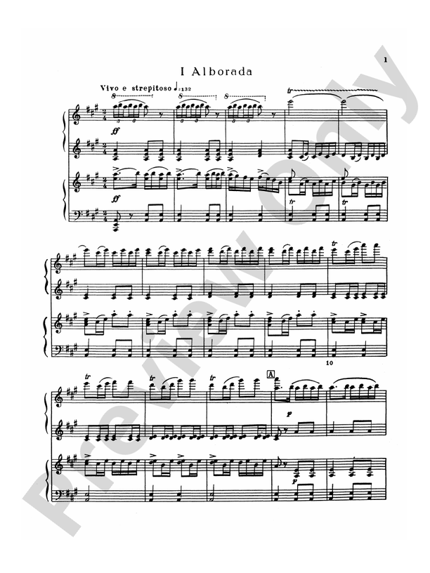 Rimsky-Korsakov - Capriccio Espagnole Piano Duet - 1 Piano, 4 Hands (Digital Download)