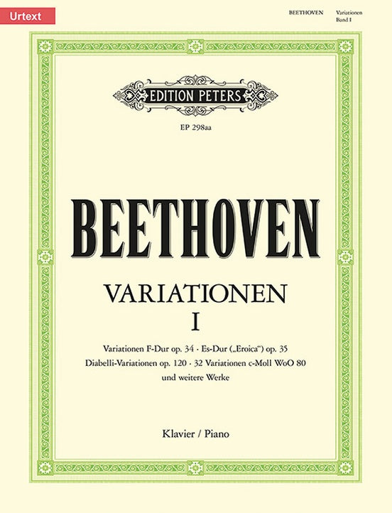 Variations (Complete) Vol. 1 - Ludwig van Beethoven - Piano Edition Peters Piano Solo EP298AA