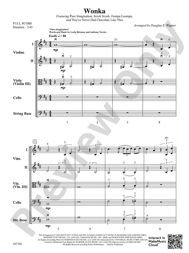 Wonka – String Orchestra Conductor Score & Parts (Digital Download)
