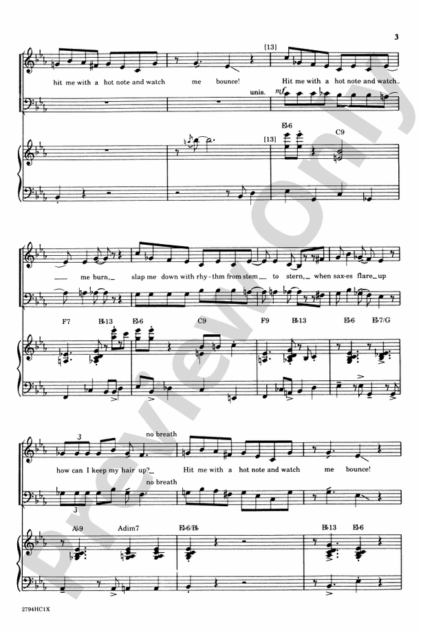 Hit Me with a Hot Note and Watch Me Bounce! – SATB Choral Octavo (Digital Download)