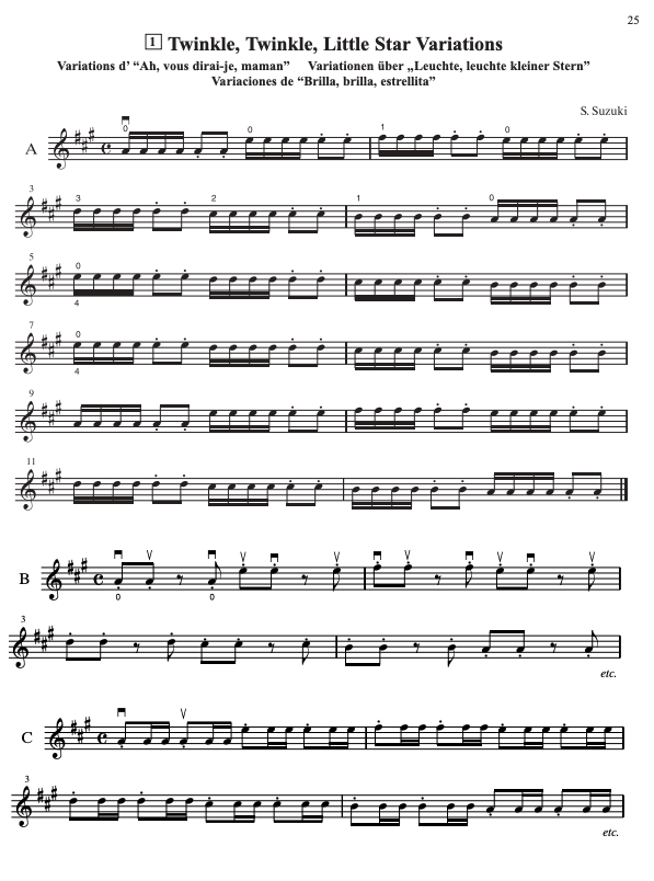 Suzuki Violin School Book/Vol. 1 International Edition - Violin Book Only [No CD] 0144S