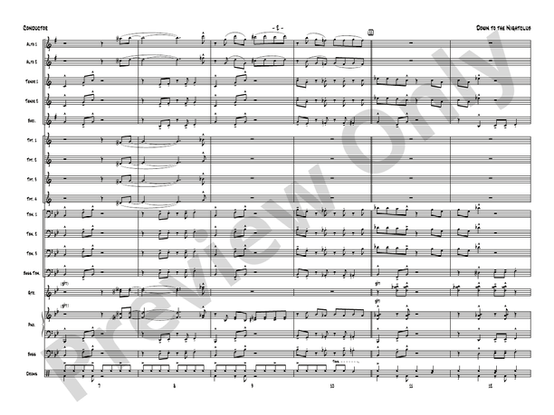 Down to the Nightclub - Jazz Ensemble Conductor Score & Parts (Digital Download)