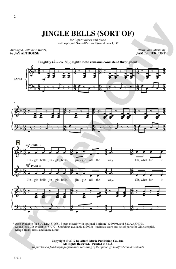 Jingle Bells (Sort Of) – 2-Part Choral Octavo (Digital Download)