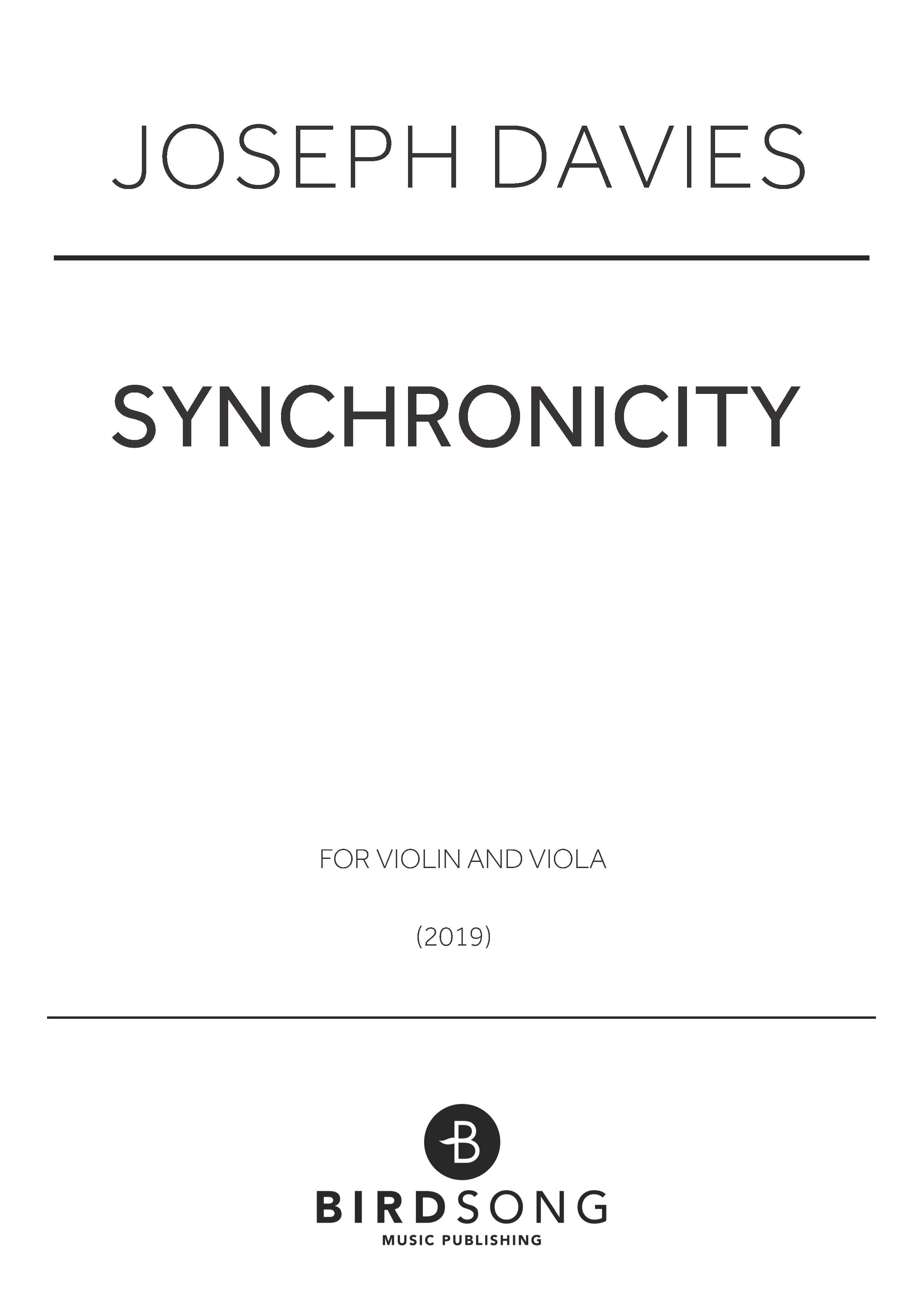 Synchronicity - Violin, Viola Duet (Digital Download)