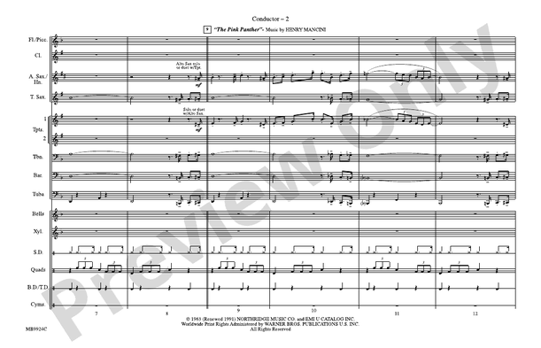 Cartoon Show, Part 2 – Marching Band Conductor Score & Parts (Digital Download)