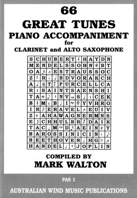 66 Great Tunes - Alto Saxophone or Clarinet/Piano Accompaniment by Walton Australian Wind Music Publications PAS1