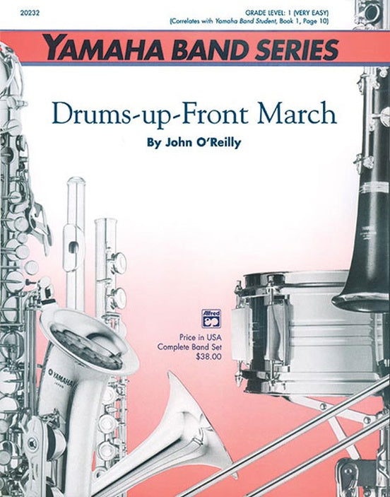 Drums-up-Front March - Concert Band Conductor Score & Parts (Digital Download)