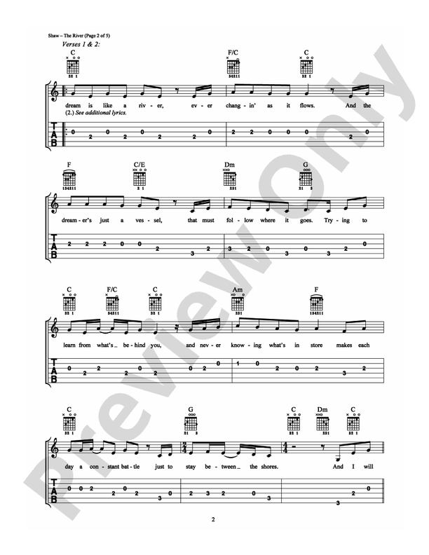 The River - Easy Guitar (Digital Download)
