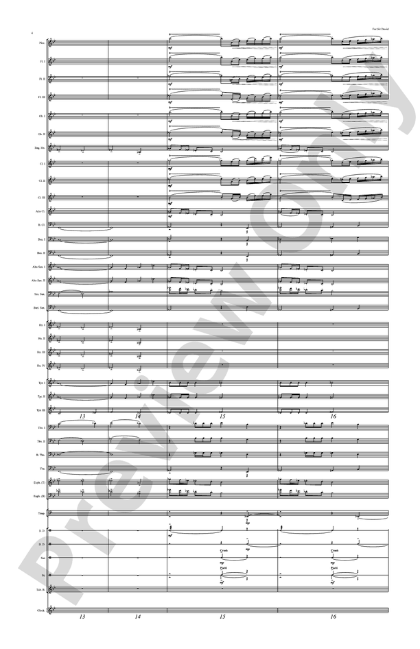 For Sir David - Concert Band Conductor Score & Parts (Digital Download)