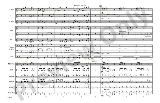 Am I Wrong – Marching Band Conductor Score & Parts (Digital Download)