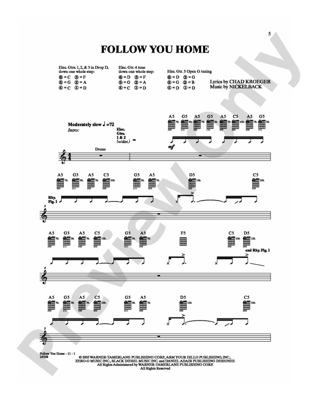 Follow You Home - Guitar TAB (Digital Download)