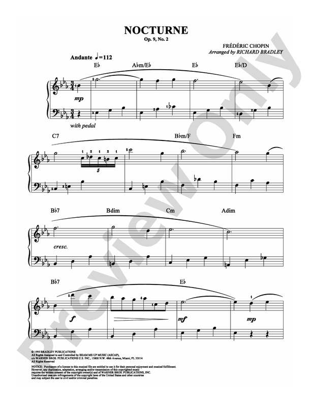 Chopin - Nocturne - Easy Piano (Digital Download)