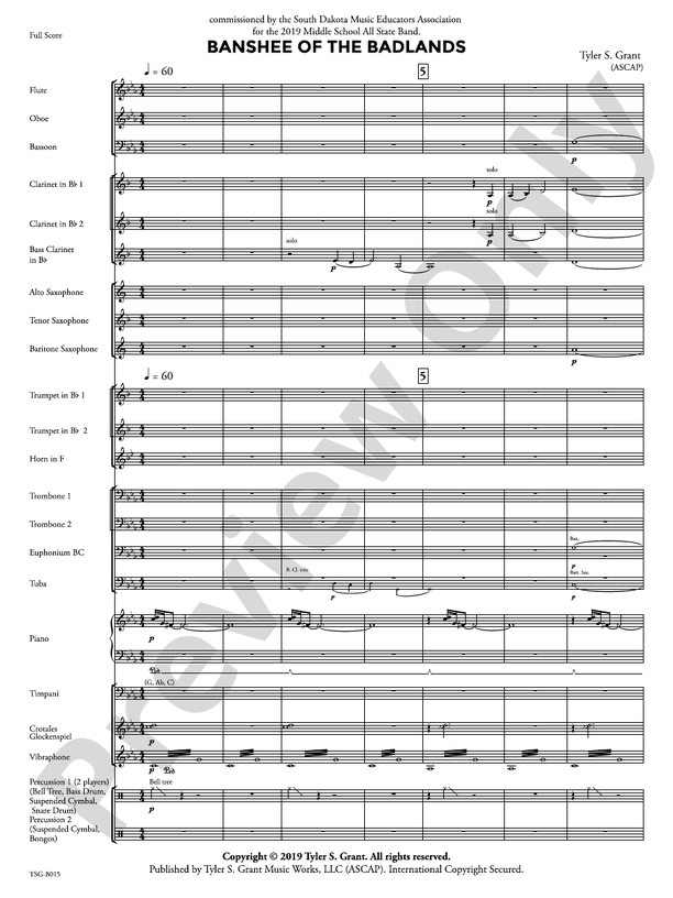 Banshee of the Badlands - Concert Band Conductor Score & Parts (Digital Download)
