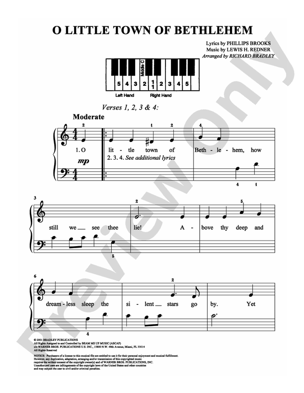 O Little Town of Bethlehem - DSM-PS-0006810 - Easy Piano (Digital Download)
