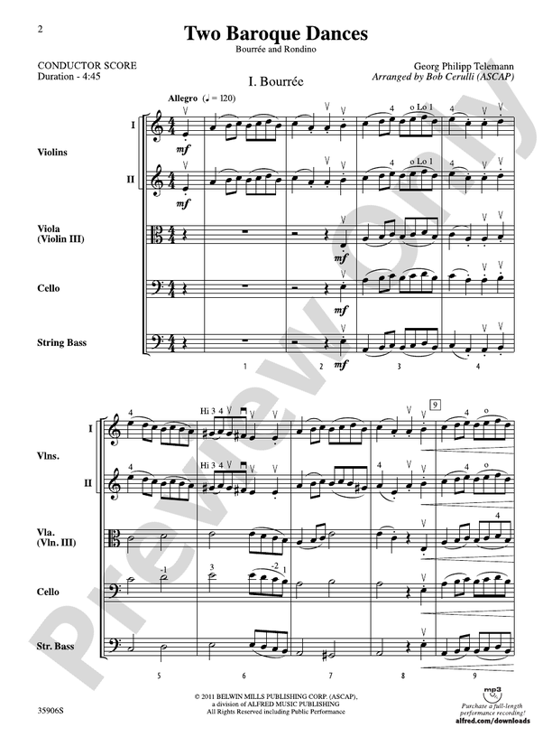Two Baroque Dances – String Orchestra Conductor Score & Parts (Digital Download)