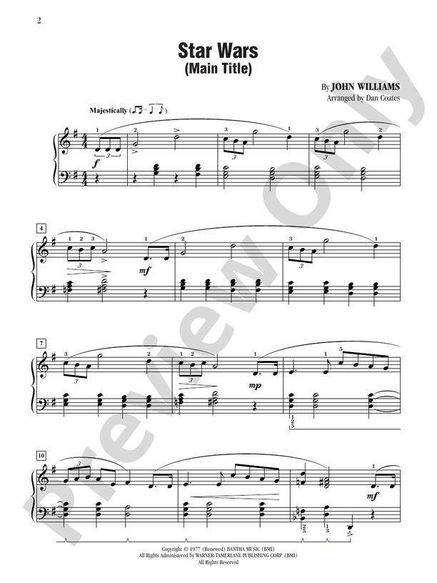 Star Wars Main Theme (from "Star Wars") - DSM-PS-0012812 - Piano (Digital Download)