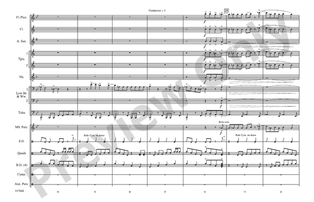 The Heart of Rock and Roll – Marching Band Conductor Score & Parts (Digital Download)