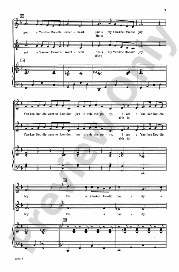 (I'm a) Yankee Doodle Dandy - 2-Part Choral Octavo (Digital Download)