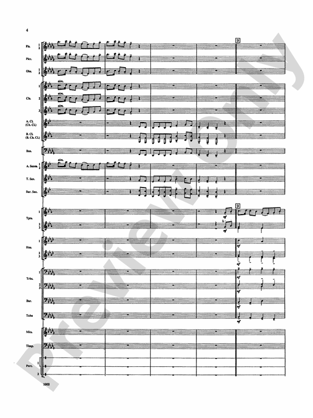 Spoon River Variations - Concert Band Conductor Score & Parts (Digital Download)