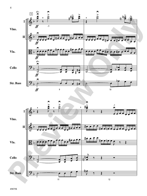Swamp Thang - String Orchestra Conductor Score & Parts (Digital Download)