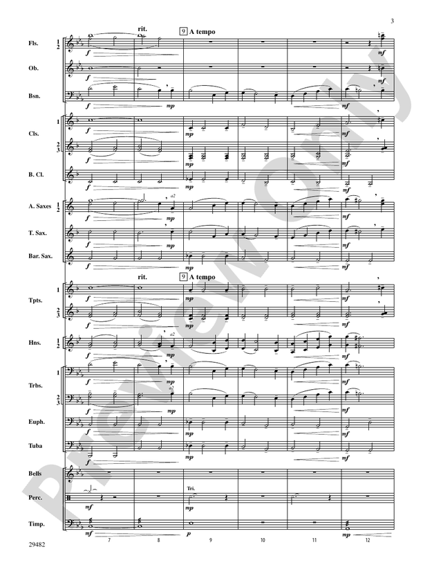 Evensong - Concert Band Conductor Score & Parts (Digital Download)