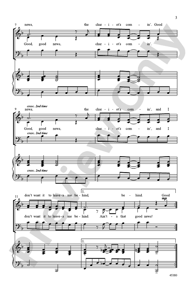Ain't-a That Good, Good News! - 3-Part Mixed Choral Octavo (Digital Download)