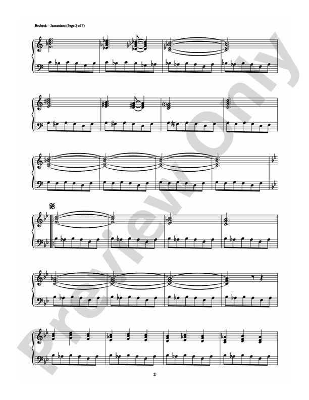 Jazzanians - Piano (Digital Download)