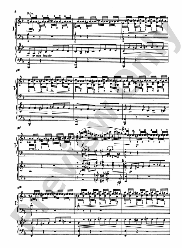 Bach - Piano Concerto in D Minor - 2 Piano, 4 Hands - TWO Copies required - (Digital Download)