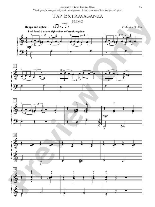 Tap Extravaganza - 1 Piano, 4 Hands (Digital Download)