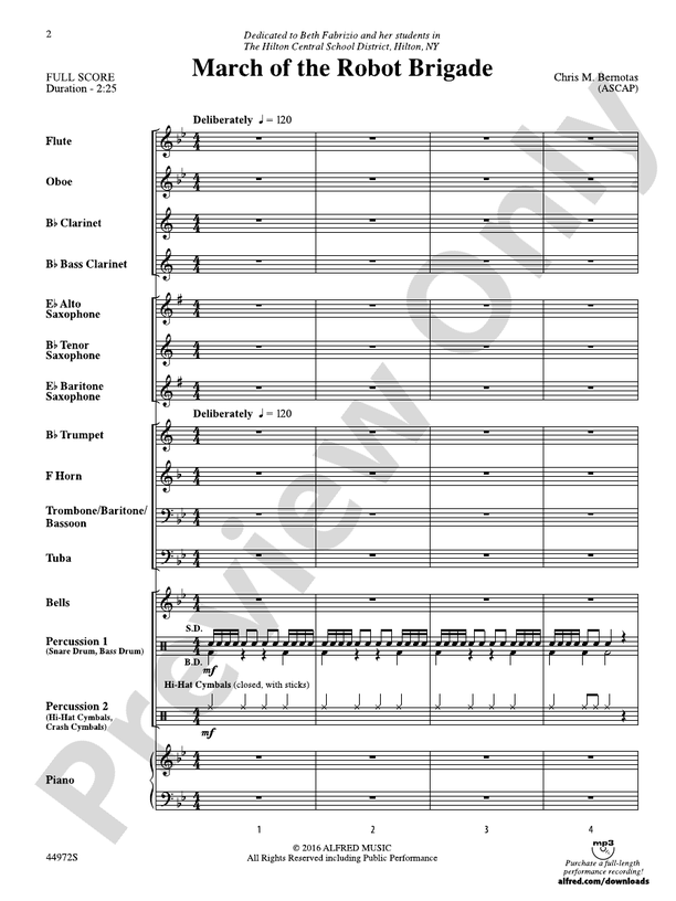 March of the Robot Brigade - Concert Band Conductor Score & Parts (Digital Download)