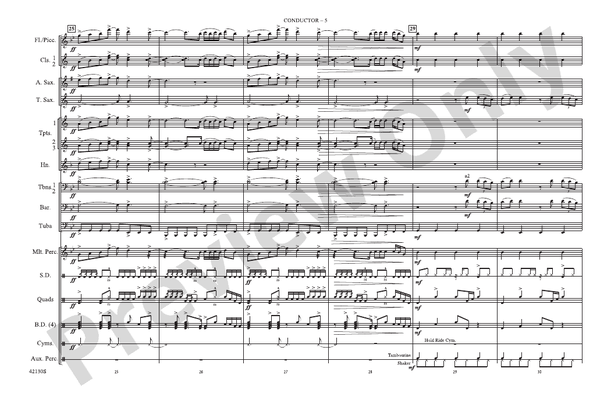 Heart Attack – Marching Band Conductor Score & Parts (Digital Download)