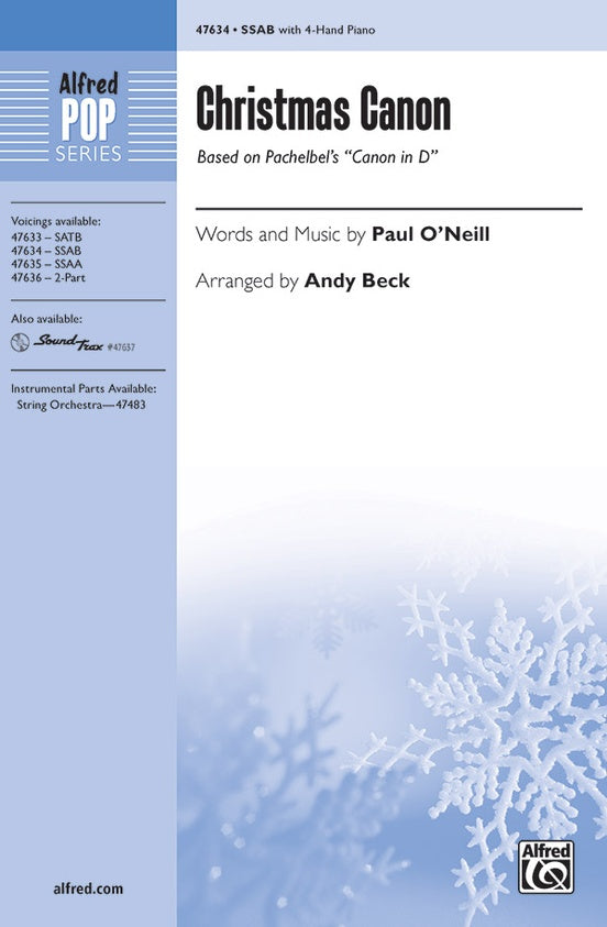Christmas Canon – SSAB Choral Octavo (Digital Download)