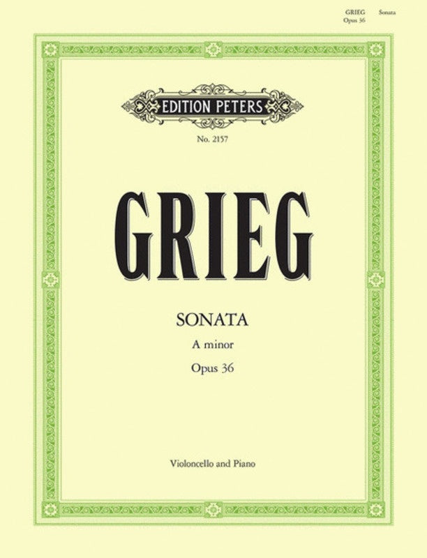 Grieg - Sonata in Amin Op36 - Cello/Piano Accompaniment Peters EP2157