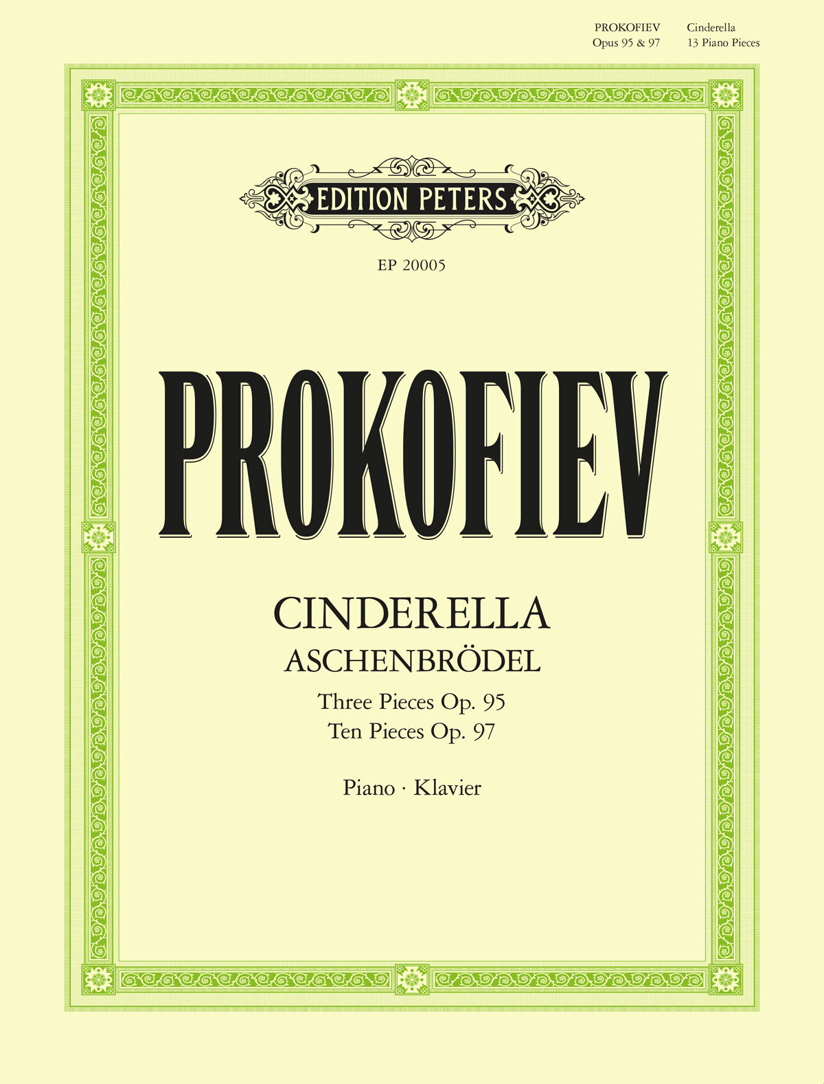Prokofiev - Oriental Dance (from 'Cinderella' Ten Pieces Op.97) (EP20005) - Piano Solo (Digital Download)