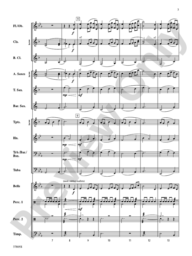 Daydreaming - Concert Band Conductor Score & Parts (Digital Download)