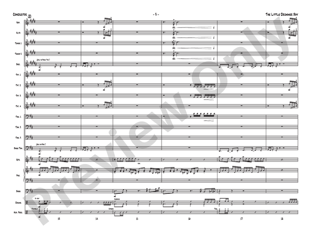 The Little Drummer Boy (Grade 6) - Jazz Ensemble Conductor Score & Parts(Digital Download)